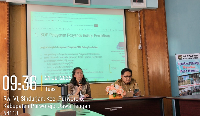 BPKPAD Purworejo Ikuti Rapat Persiapan Bintek Akbar Posyandu di Aula DP3APMD