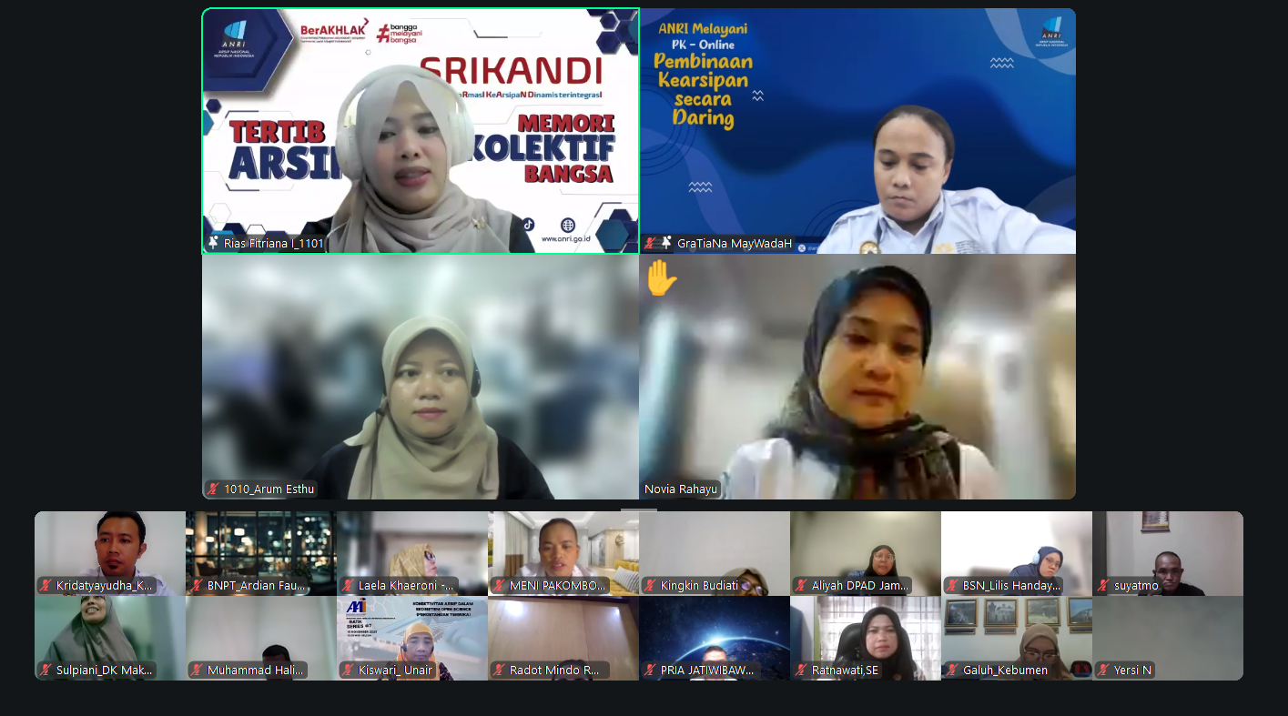 Arsiparis BPKPAD Kabupaten Purworejo Ikuti Pembekalan Sertifikasi SDM Kearsipan Secara Daring